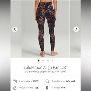 Lululemon Align Pant 28”